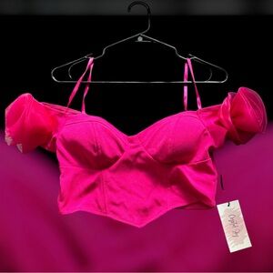 Brand new never worn pink crop top